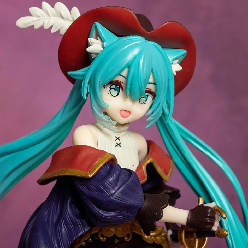 Anime Hatsune Miku Figure Fairy Tale Wonderland Hatsune Miku Puss in Boots Kawaii Action Figures Adult Collection Model Toy Gift Anime Hatsune Miku Figure Fairy Tale Wonderland Hatsune Miku Puss in Boots Kawaii Action Figures Adult Collection Model Toy Gift